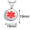 Stainless Steel   Custom Name Pendant Necklaces Medical Alert Sign Military Army tag Necklaces Jewelry Free Engraving