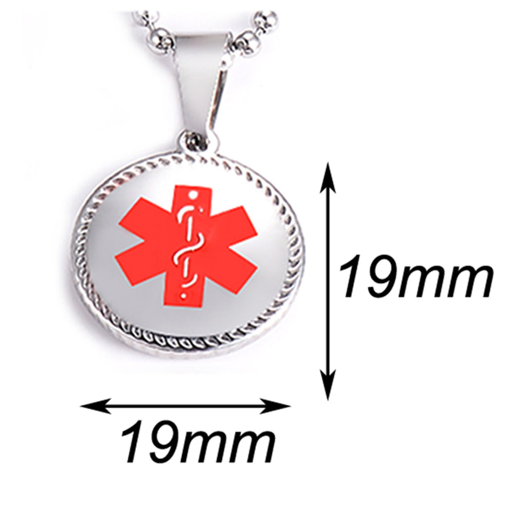 Stainless Steel   Custom Name Pendant Necklaces Medical Alert Sign Military Army tag Necklaces Jewelry Free Engraving