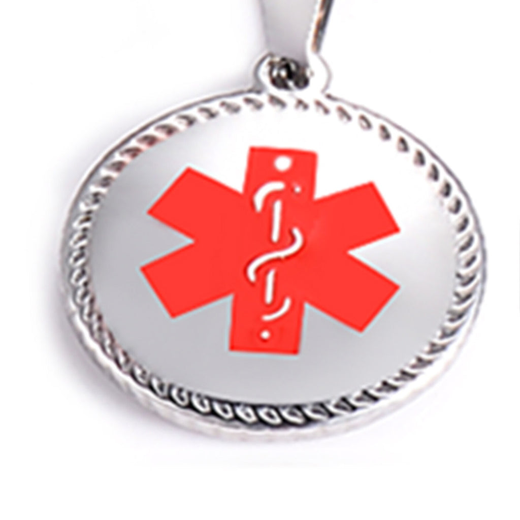 Stainless Steel   Custom Name Pendant Necklaces Medical Alert Sign Military Army tag Necklaces Jewelry Free Engraving
