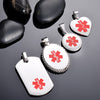 Stainless Steel   Custom Name Pendant Necklaces Medical Alert Sign Military Army tag Necklaces Jewelry Free Engraving