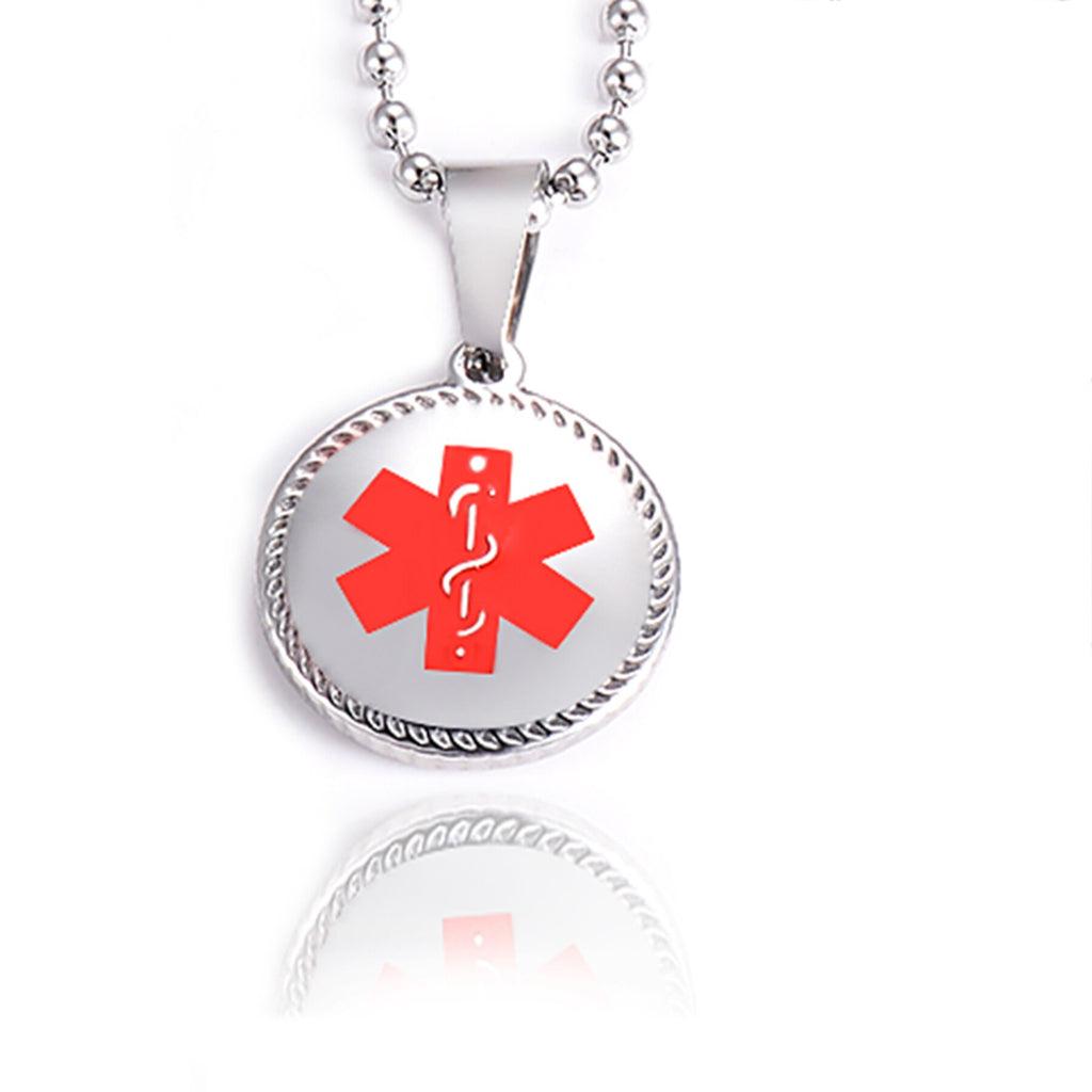 Stainless Steel   Custom Name Pendant Necklaces Medical Alert Sign Military Army tag Necklaces Jewelry Free Engraving