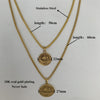 Stainless Steel Double Chain Charm Necklace Turkish Totem Pendant Necklace for Women and Men  Jewelry Gift