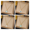 Stainless Steel Evil Eye Necklaces for Women Gold Color Evil Eye Pendant Necklace Choker Wedding Christmas Jewelry Gift BFF