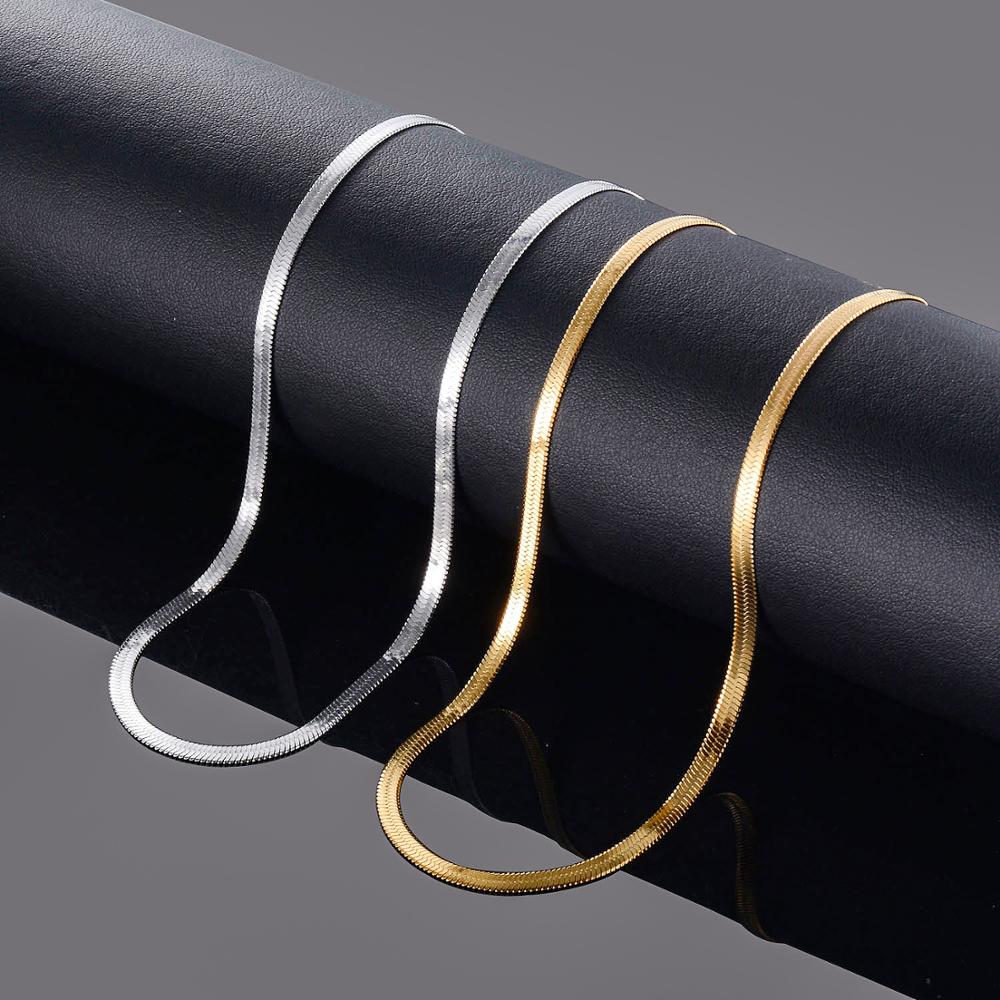 Stainless Steel Flat Snake Chain Men And Women Models High Quality Jewelry