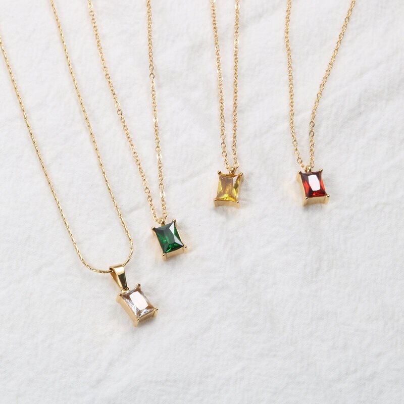 Stainless Steel Geometric Designer's Simple Square Gold Necklace gifts Women 2022 Steampunk Chain On The Neck Jewelry