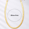 Stainless Steel Gold Blade Chain Flat Snake Bone Necklace Titanium Steel Jewelry Matching Chain Men Women Accessories