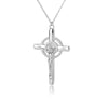 Stainless Steel Gold Cross Chain Necklace For Women Men Hip Hop Cool Accessory Jesus Christ Cross Pendant Necklaces Gift
