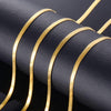 Stainless Steel Gold Flat Snake Chain  Women Models High Quality Jewelry