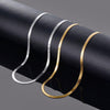Stainless Steel Gold Flat Snake Chain  Women Models High Quality Jewelry