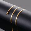 Stainless Steel Gold Flat Snake Chain  Women Models High Quality Jewelry