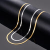 Stainless Steel Gold Flat Snake Chain  Women Models High Quality Jewelry