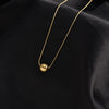 Stainless Steel Gold Round Ball Choker Necklaces Jewelry Pendant Snake Chain Necklace For Women