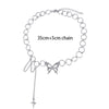 Stainless Steel Gothic Hip Hop O Link Chain Chokers Collares Mujer Jewlery Harajuku Punk Butterfly Choker Necklace for Women