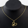 Stainless Steel Hairdresser Scissor Comb Pendant Necklace Heart Hair Stylist Jewelry for Women Girls