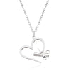 Stainless Steel Hairdresser Scissor Comb Pendant Necklace Heart Hair Stylist Jewelry for Women Girls