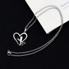 Stainless Steel Hairdresser Scissor Comb Pendant Necklace Heart Hair Stylist Jewelry for Women Girls