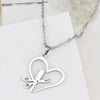 Stainless Steel Hairdresser Scissor Comb Pendant Necklace Heart Hair Stylist Jewelry for Women Girls