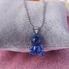 Stainless Steel Handmade Candy 7 Color Cute Judy Cartoon Bear Charm Necklace for Women Girl Daily Jewelry Party Gifts