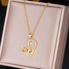 Stainless Steel Heart  Mom Crystal Pendant Necklace For Woman Mom Cubic Zirconia Mother's Day Birthday Gift 2022 Trend