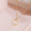 Stainless Steel Heart  Mom Crystal Pendant Necklace For Woman Mom Cubic Zirconia Mother's Day Birthday Gift 2022 Trend