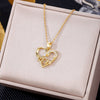 Stainless Steel Heart  Mom Crystal Pendant Necklace For Woman Mom Cubic Zirconia Mother's Day Birthday Gift 2022 Trend