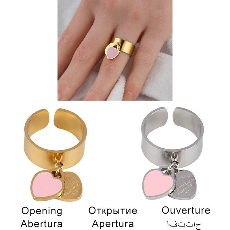 Stainless Steel Heart Necklace Love Double Heart Pendant Necklace for women  Necklace Gold Silver Color women necklaces