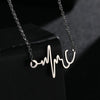 Stainless Steel Heartbeat Necklace For Women Girls Love EKG ECG Medical Gifts Nurse Doctor Gift Personnality Colier