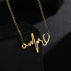Stainless Steel Heartbeat Necklace For Women Girls Love EKG ECG Medical Gifts Nurse Doctor Gift Personnality Colier