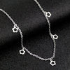 Stainless Steel Hollow Flower Charm Necklace for Women Cute Floral Pendant Small Choker Necklace Short Chain Chocker Jewelry New
