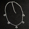 Stainless Steel Hollow Flower Charm Necklace for Women Cute Floral Pendant Small Choker Necklace Short Chain Chocker Jewelry New