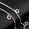 Stainless Steel Hollow Flower Charm Necklace for Women Cute Floral Pendant Small Choker Necklace Short Chain Chocker Jewelry New