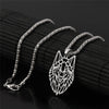 Stainless Steel Hollow Wolf Head Man Necklace Punk Charm Animal Pendant Torque Special Gift For Man Jewelry Necklace