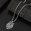 Stainless Steel Hollow Wolf Head Man Necklace Punk Charm Animal Pendant Torque Special Gift For Man Jewelry Necklace