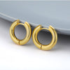 Stainless Steel Hoop Earrings for Women Simple Round Circle Ear Rings Gold Color Earrings 2023 Trend Steampunk Wedding Jewelry