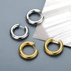 Stainless Steel Hoop Earrings for Women Simple Round Circle Ear Rings Gold Color Earrings 2023 Trend Steampunk Wedding Jewelry