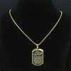 Stainless Steel Islam Allah of Afghanistan Chain Necklaces Gold Color Long Necklace Geometry Jewelry bijoux N4518S02