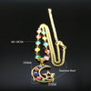 Stainless Steel Islam Moslin Colorful Turkey Eye Moon Star Necklaces Women Gold Color Chokers Necklaces Jewelry cadena N5216S04