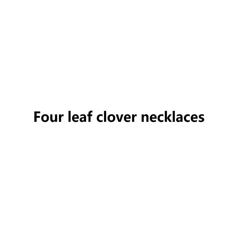 Stainless Steel Jewelry Double-Sided Simple Four-Leaf Clover Necklaces For Women Trendy Classic Shell Pendant Choker Accessories