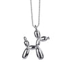 Stainless Steel Jewelry on the neck Poodle Balloon Dog Charm Necklace For Women Balloon Puppy Dog Pendant Necklace for man