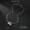 Stainless Steel Letter B Pendan Necklaces Punk Jewelry Chain Chunky Necklace For Women Girl
