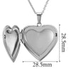 Stainless Steel Memorial Women Love Heart Po Locket Pendant  Picture Locket Necklace Jewelry