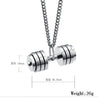 Stainless Steel Men Women Necklaces Pendants Chain Fitness Barbell Dumbbells for Boyfriend Jewelry Creativity Gift