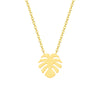 Stainless Steel Monstera Leaf Necklaces For Women Dainty Jewelry Gold Color Chain Friendship Long Necklaces Sister Gifts