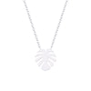 Stainless Steel Monstera Leaf Necklaces For Women Dainty Jewelry Gold Color Chain Friendship Long Necklaces Sister Gifts