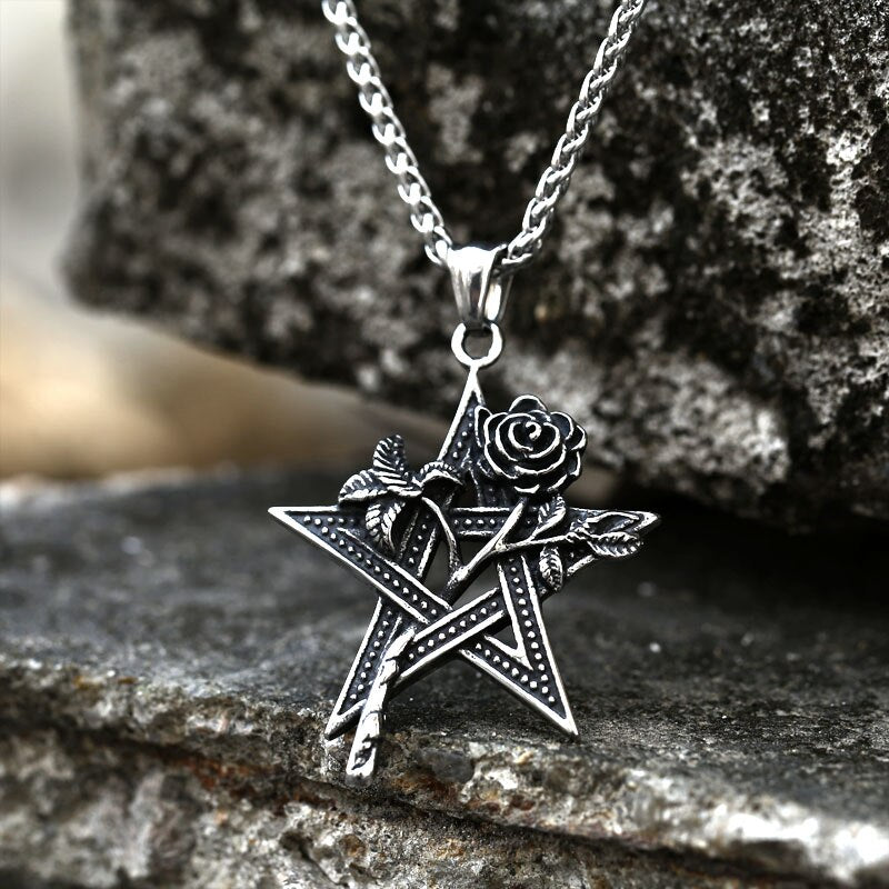 Stainless Steel Moon Star Pentagram Hexagon Pendants Pendant necklaces women Man With charms Pentacle david of star jewelry