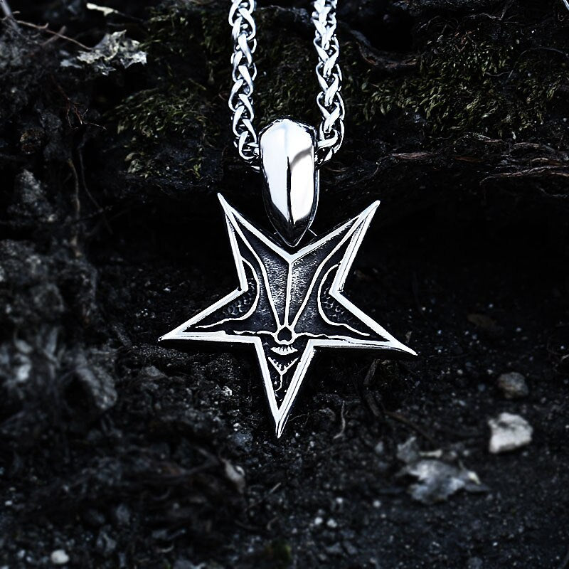 Stainless Steel Moon Star Pentagram Hexagon Pendants Pendant necklaces women Man With charms Pentacle david of star jewelry