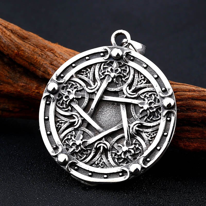 Stainless Steel Moon Star Pentagram Hexagon Pendants Pendant necklaces women Man With charms Pentacle david of star jewelry