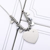 Stainless Steel Multi Circles with Big Heart Pendant Chokers Necklaces for Women Bohemian Necklace 2022 Jewelry Gift