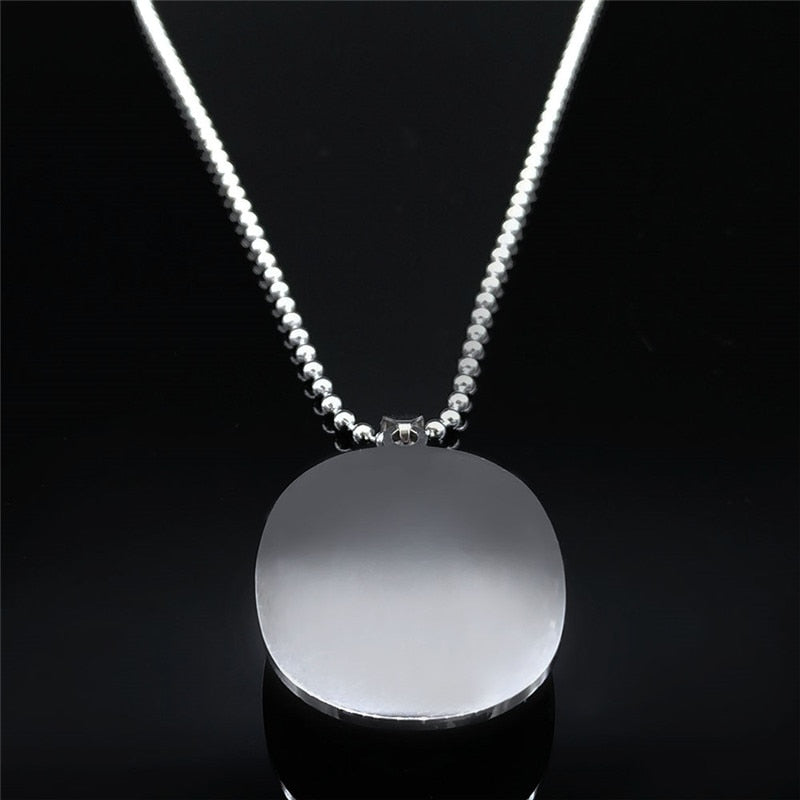 Stainless Steel Natural Stone Lapis Lazuli Big Long Bohemia Charm Necklaces for Women/Men Silver Color Jewelry bijoux N3608S04