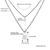 Stainless Steel Neckalce for Women Key Lock Pendant Double Layer Black Crystal Beaded Chain Choker Necklace Girls Party Jewelry
